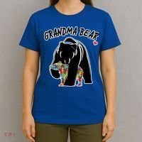 Autism Awareness Grandma Bear T-Shirt thumb 4