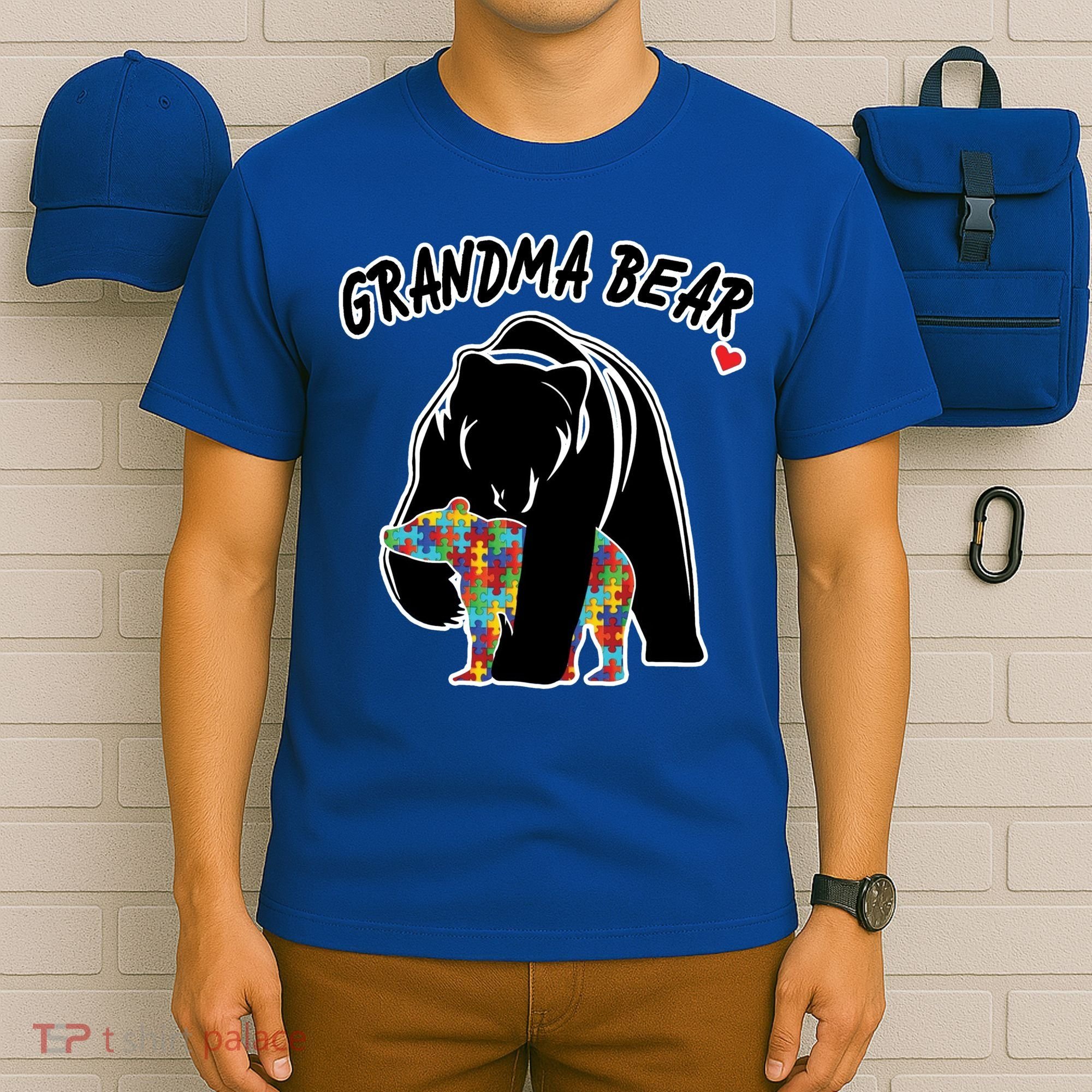 Autism Awareness Grandma Bear T-Shirt