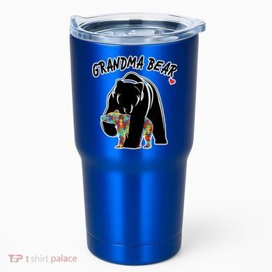 Autism Awareness Grandma Bear Tumbler