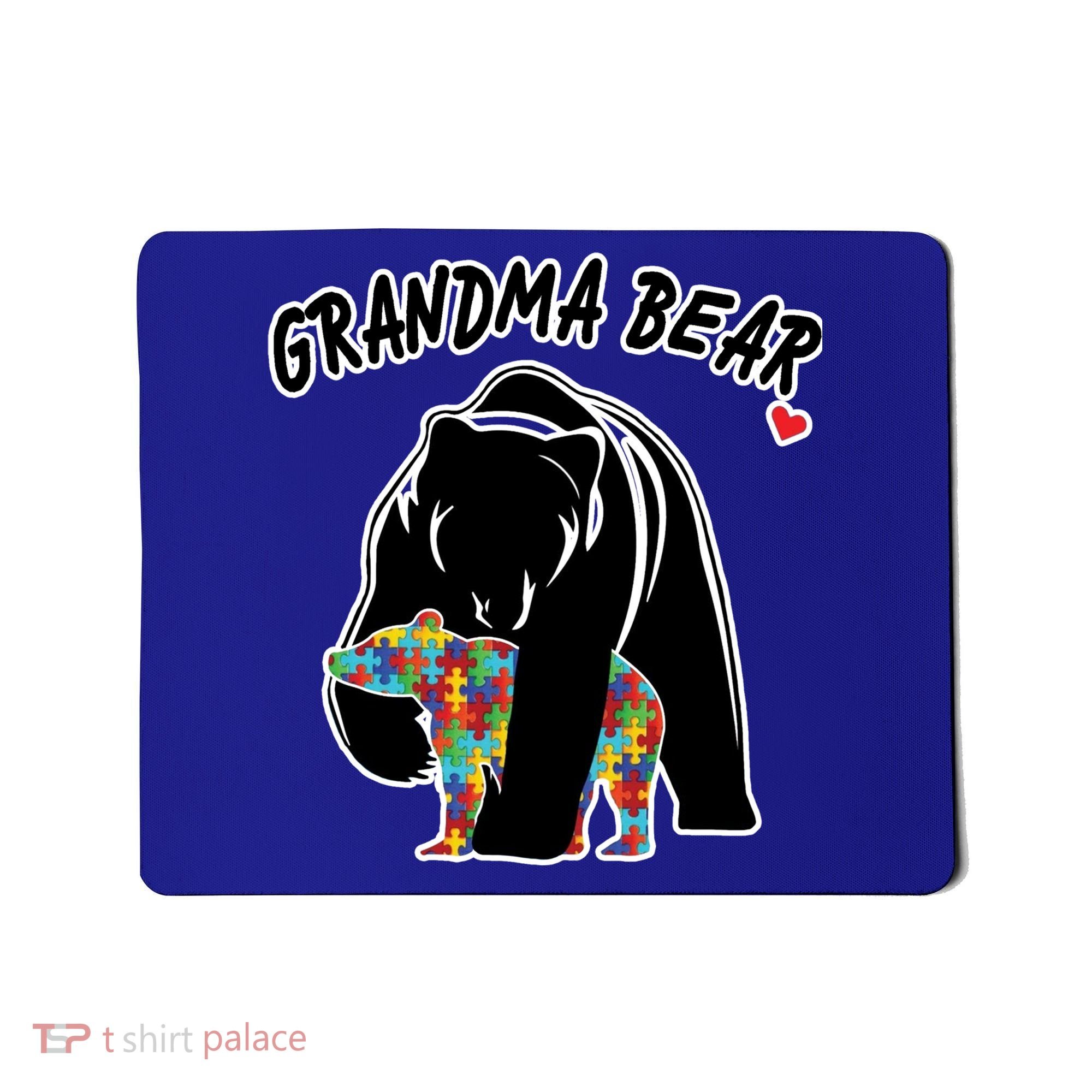 Autism Awareness Grandma Bear Mousepad