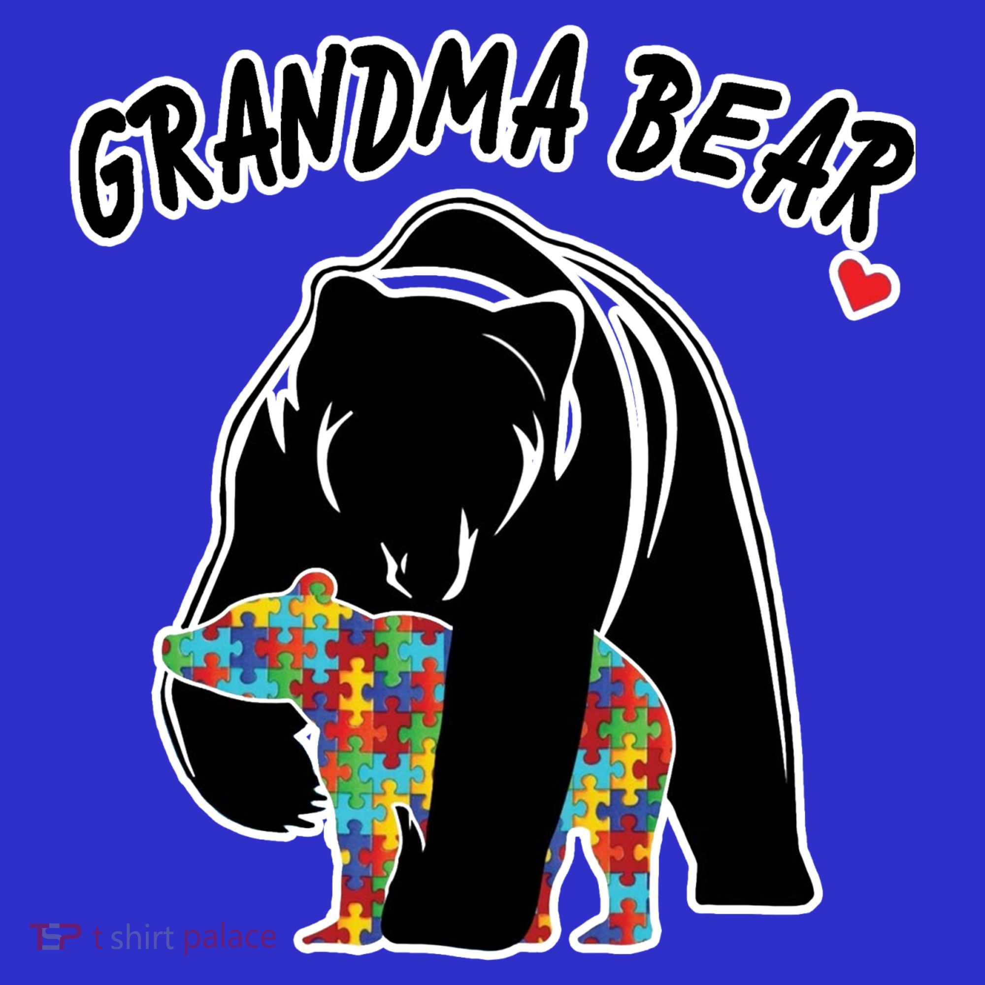 Autism Awareness Grandma Bear Women's Tank Top
