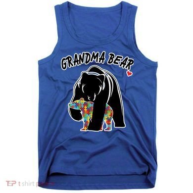 Autism Awareness Grandma Bear Tank Top