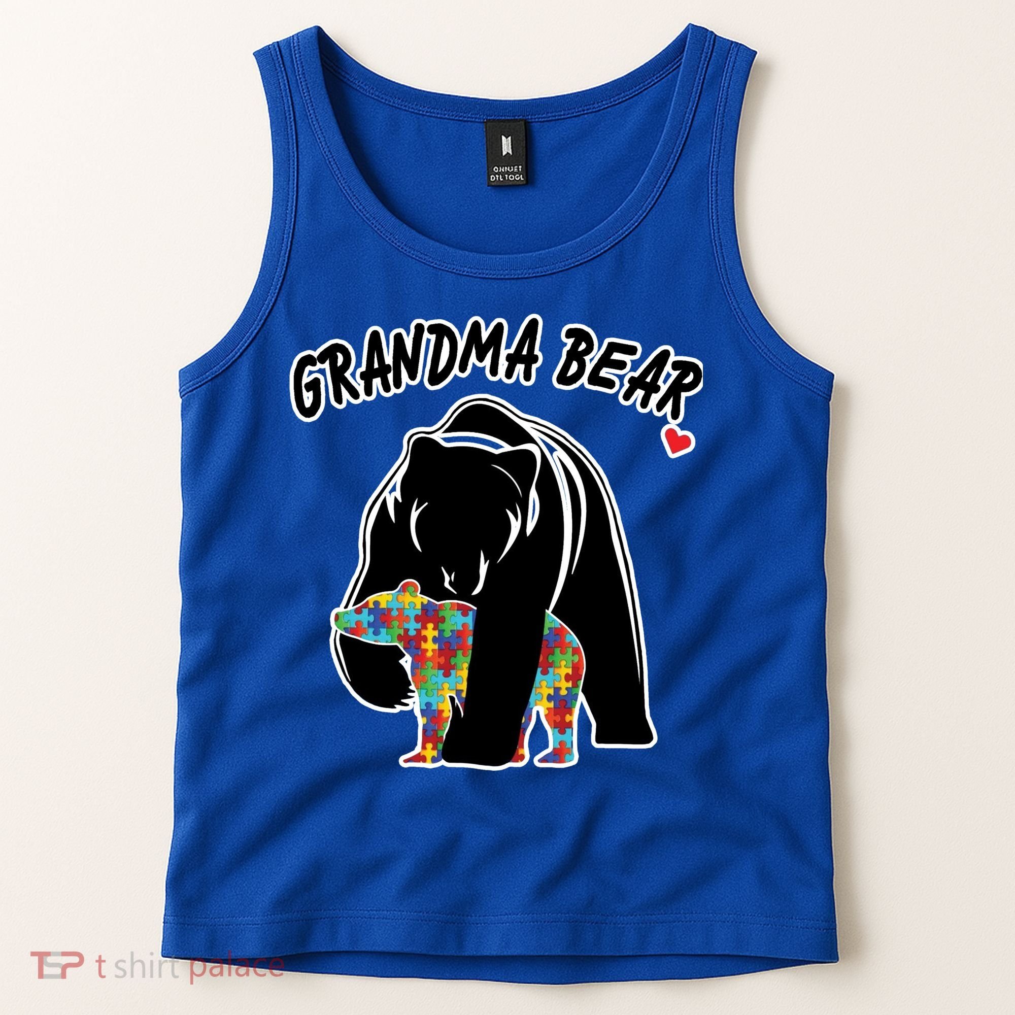 Autism Awareness Grandma Bear Tank Top