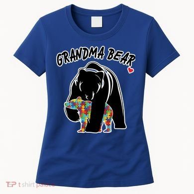 Autism Awareness Grandma Bear Women's T-Shirt