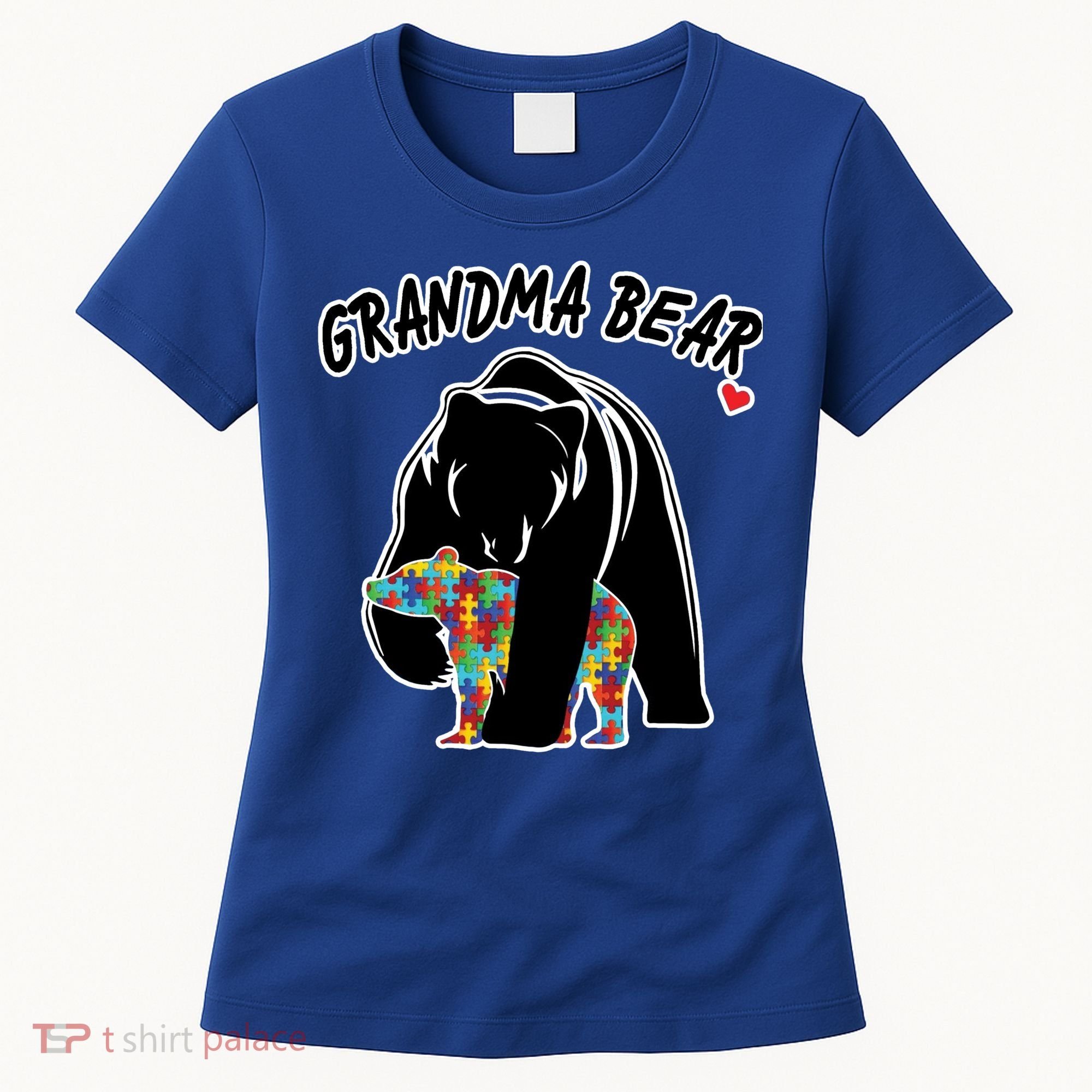Autism Awareness Grandma Bear Women's T-Shirt