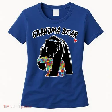 Autism Awareness Grandma Bear Women's T-Shirt