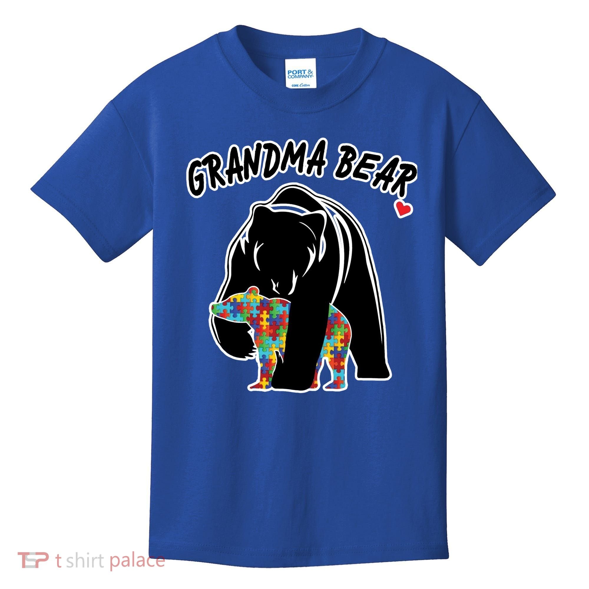 Autism Awareness Grandma Bear Kids T-Shirt