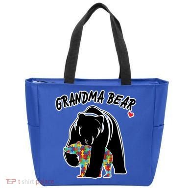 Autism Awareness Grandma Bear Tote Bag