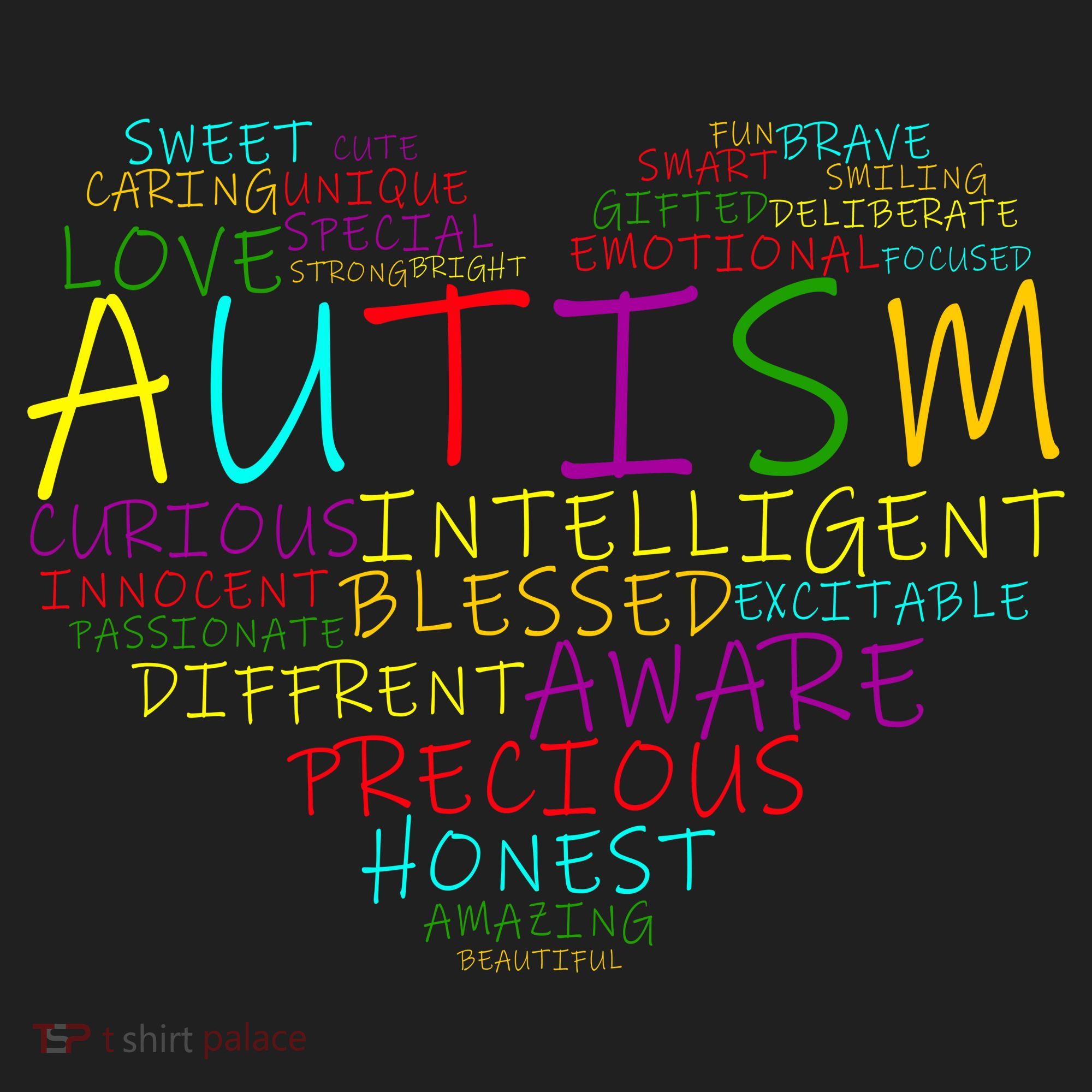 Autism Awareness Heart Words Of Love Women's Sweatshirt