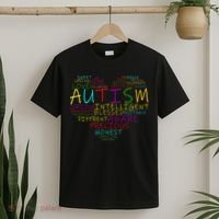 Autism Awareness Heart Words Of Love T-Shirt thumb 2