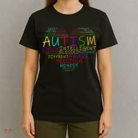 Autism Awareness Heart Words Of Love T-Shirt thumb 4