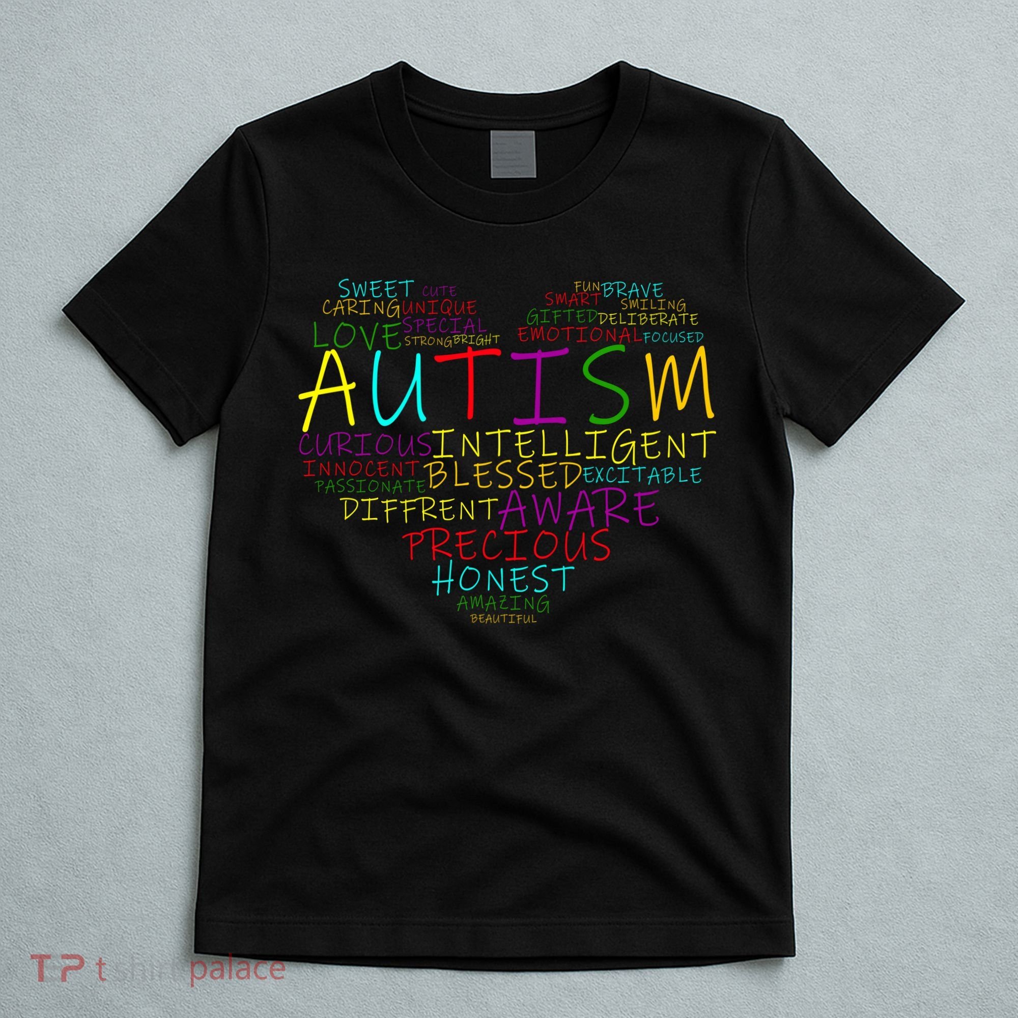 Autism Awareness Heart Words Of Love T-Shirt