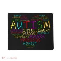 Autism Awareness Heart Words Of Love Mousepad thumb 0
