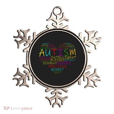 Autism Awareness Heart Words Of Love Ornament