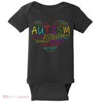 Autism Awareness Heart Words Of Love Baby Bodysuit thumb 0