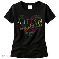 Autism Awareness Heart Words Of Love Women's T-Shirt thumb 0