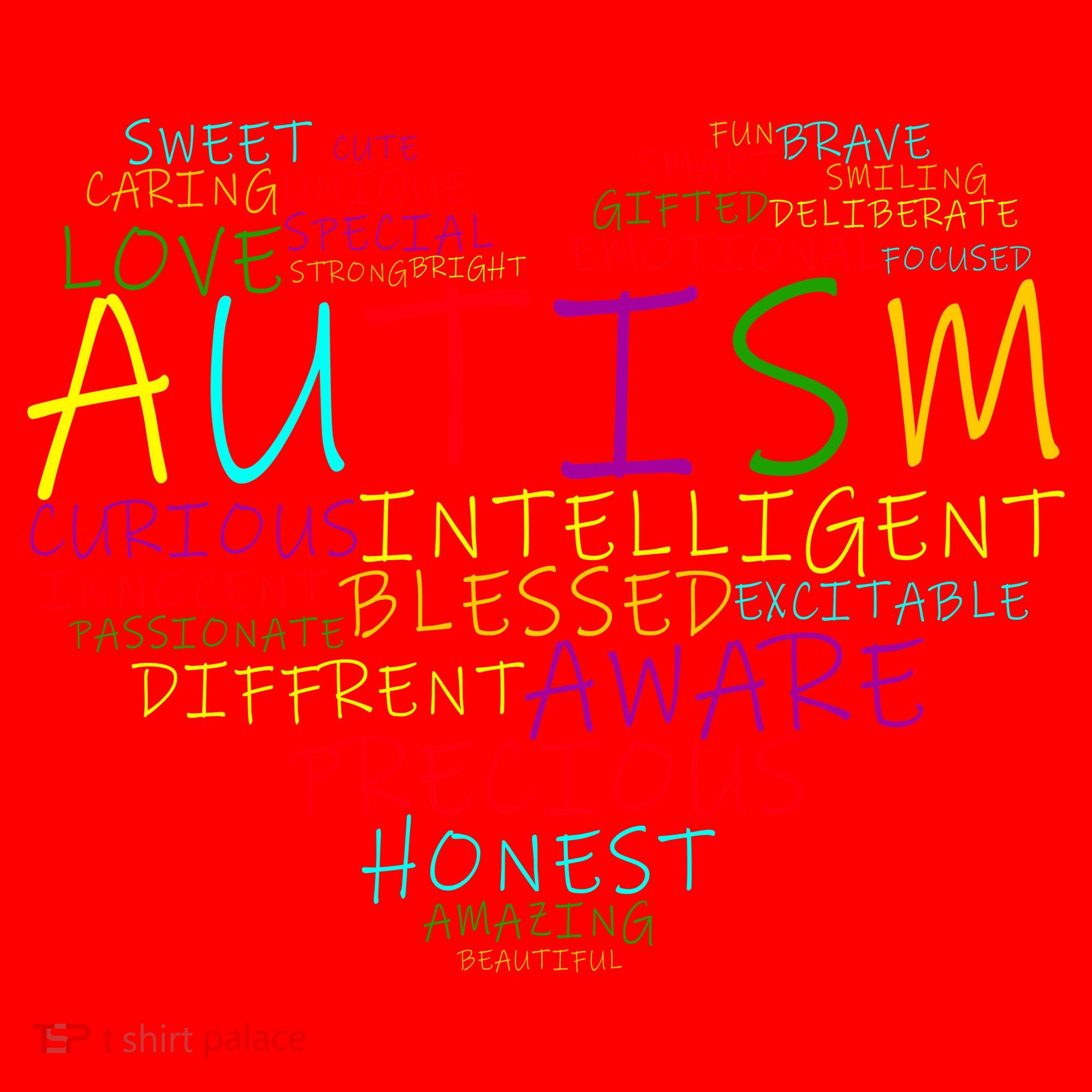 Autism Awareness Heart Words Of Love Santa Hat