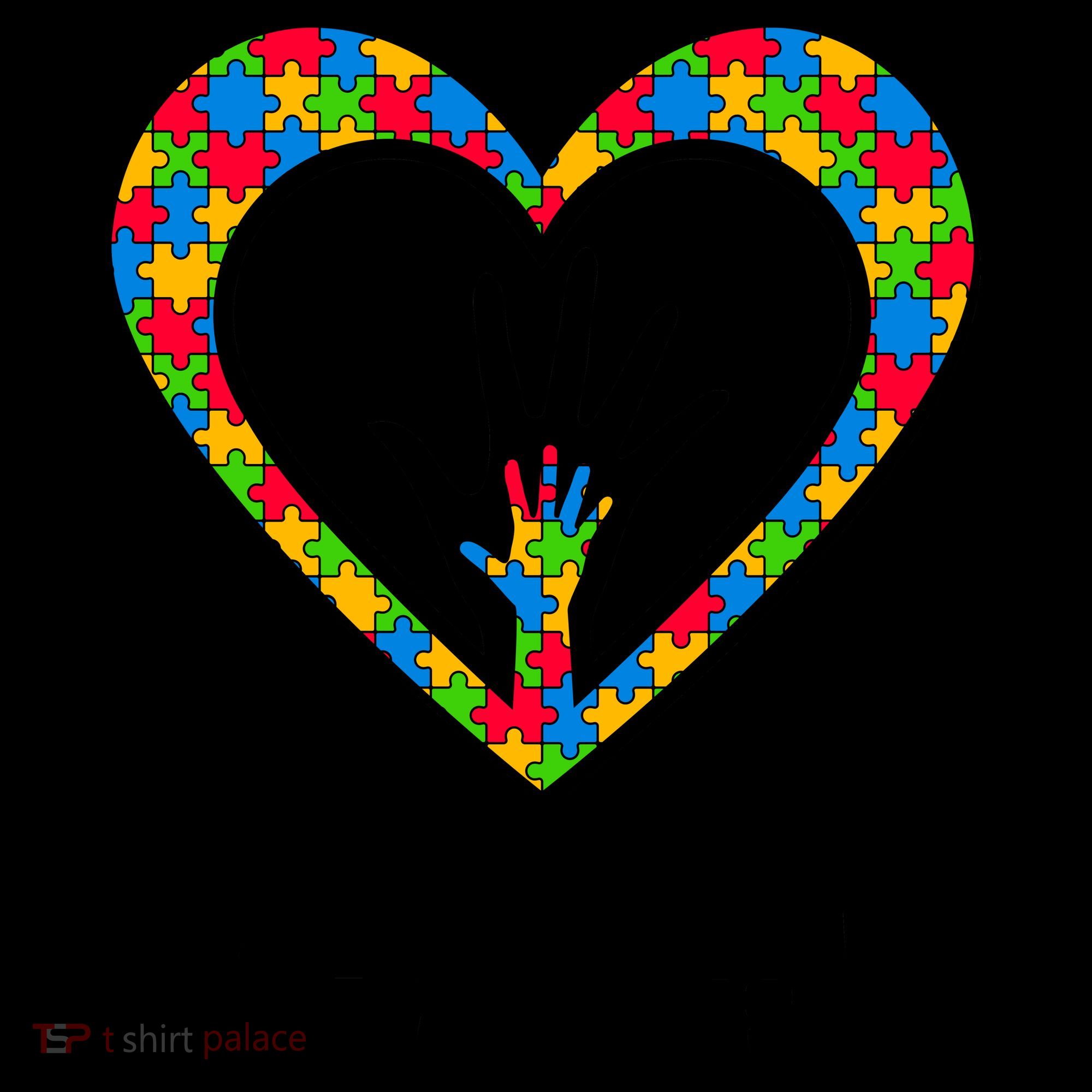 Autism Awareness Holding Hands Heart Puzzle Coffee Mug