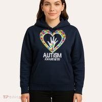 Autism Awareness Holding Hands Heart Puzzle Hoodie thumb 5