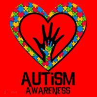 Autism Awareness Holding Hands Heart Puzzle Santa Hat thumb 1