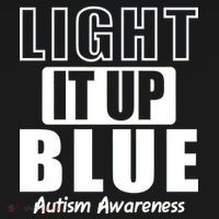 Autism Awareness Light It Up Blue Text Logo Backpack thumb 2