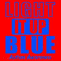 Autism Awareness Light It Up Blue Text Logo Santa Hat thumb 1