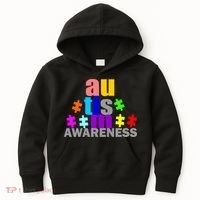 Autism Awareness Logo Kids Hoodie thumb 0