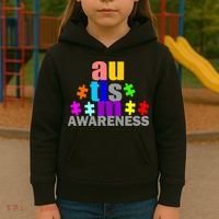 Autism Awareness Logo Kids Hoodie thumb 3