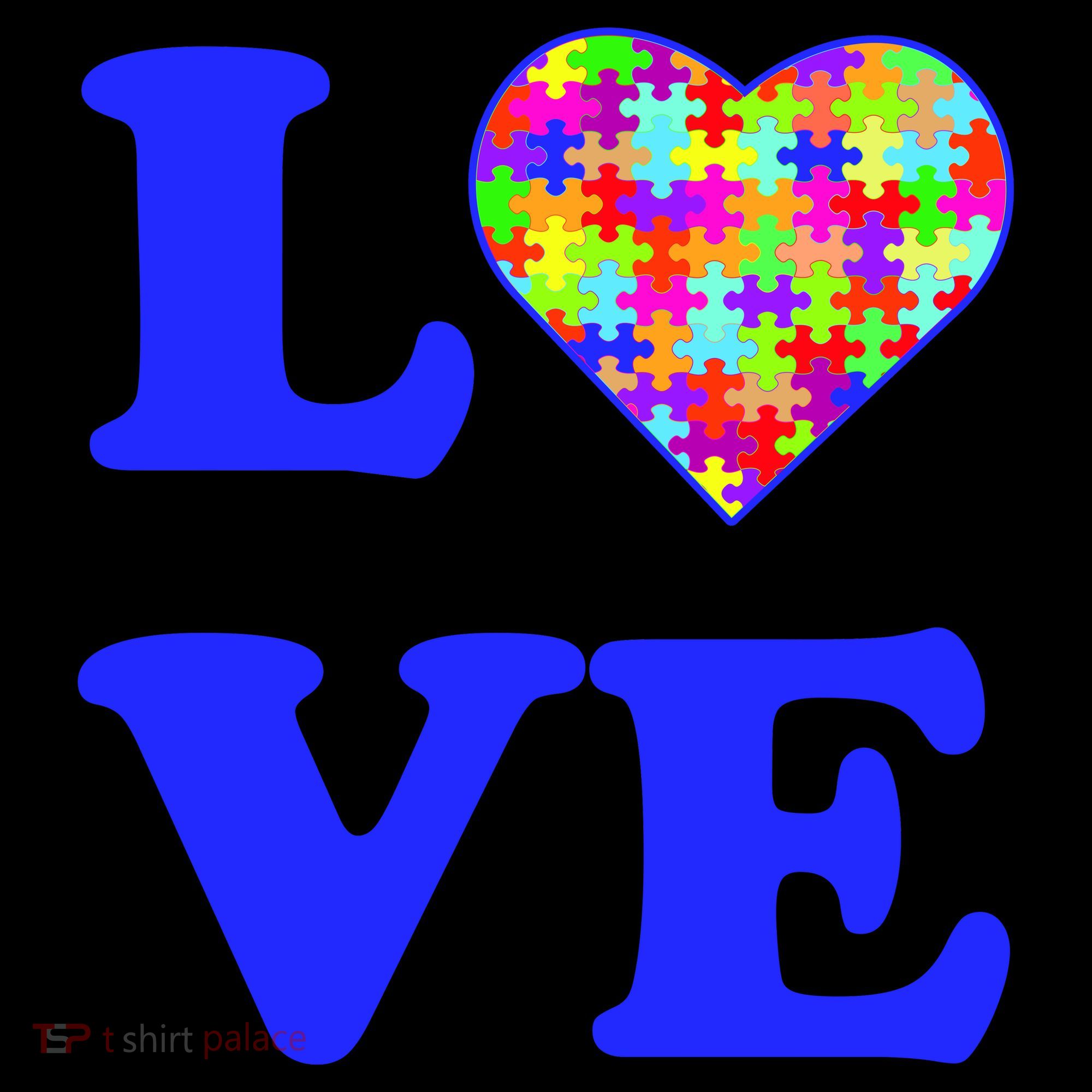 Autism Awareness Love Heart Puzzle Pieces Coffee Mug