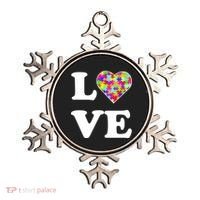 Autism Awareness Love Heart Puzzle Pieces Ornament thumb 0