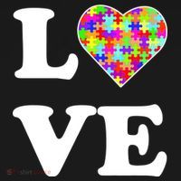 Autism Awareness Love Heart Puzzle Pieces Ornament thumb 1