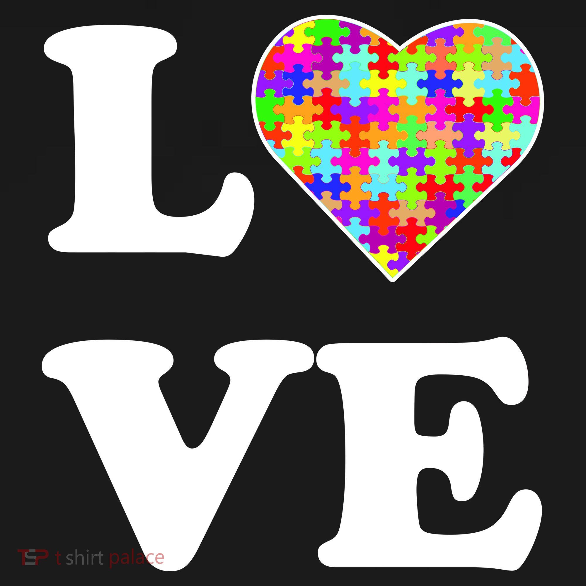 Autism Awareness Love Heart Puzzle Pieces Ornament