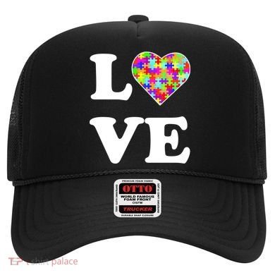 Autism Awareness Love Heart Puzzle Pieces Hat