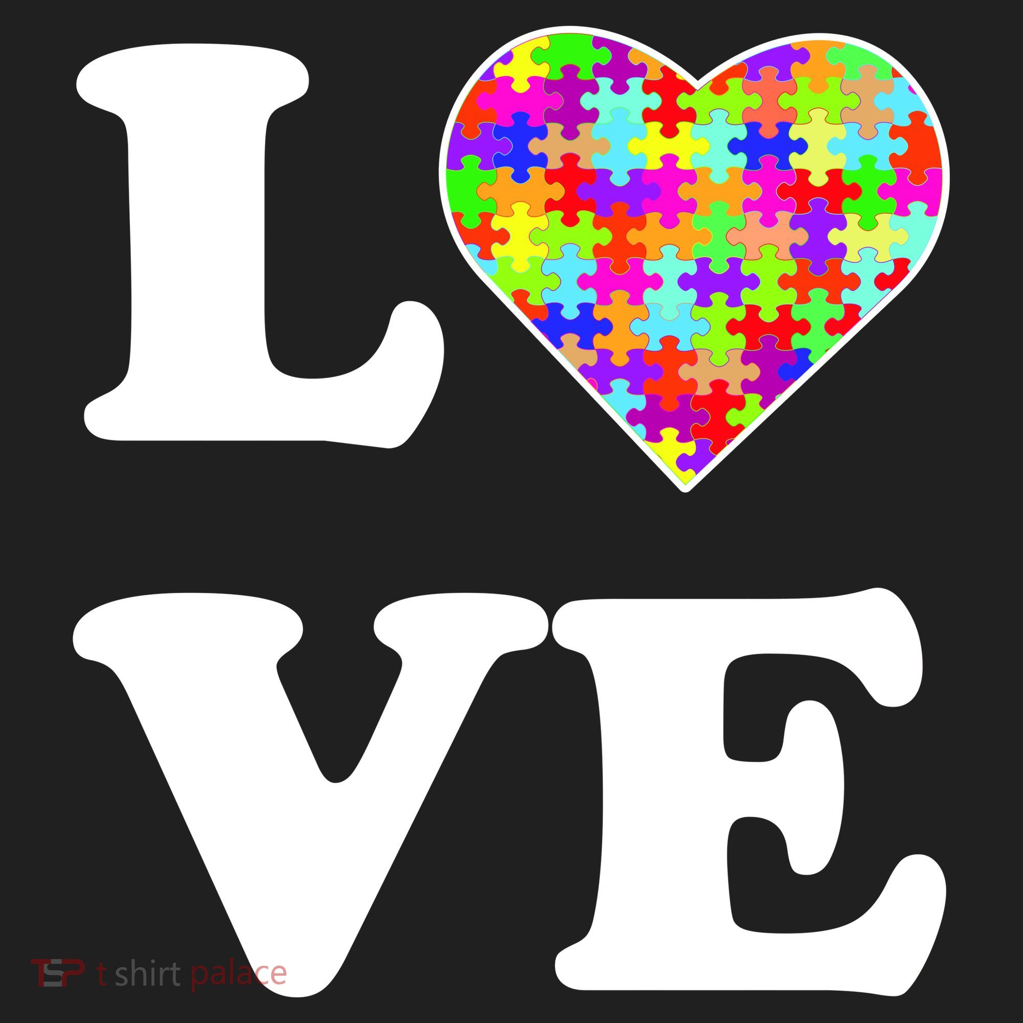 Autism Awareness Love Heart Puzzle Pieces Hat