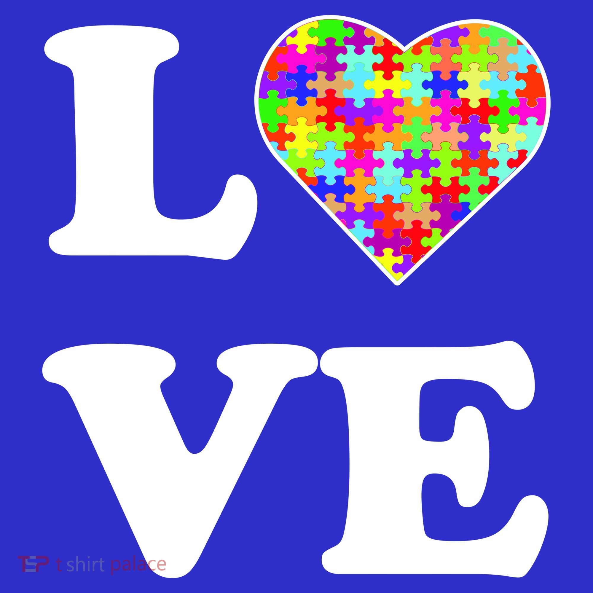 Autism Awareness Love Heart Puzzle Pieces Mousepad