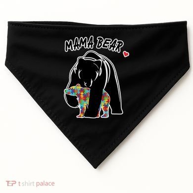 Autism Awareness Moma Bear USA-Made Doggie Bandana