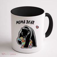 Autism Awareness Moma Bear Coffee Mug thumb 1