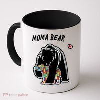 Autism Awareness Moma Bear Coffee Mug thumb 0