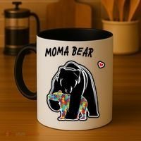 Autism Awareness Moma Bear Coffee Mug thumb 4