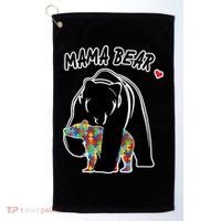 Autism Awareness Moma Bear Golf Towel thumb 0