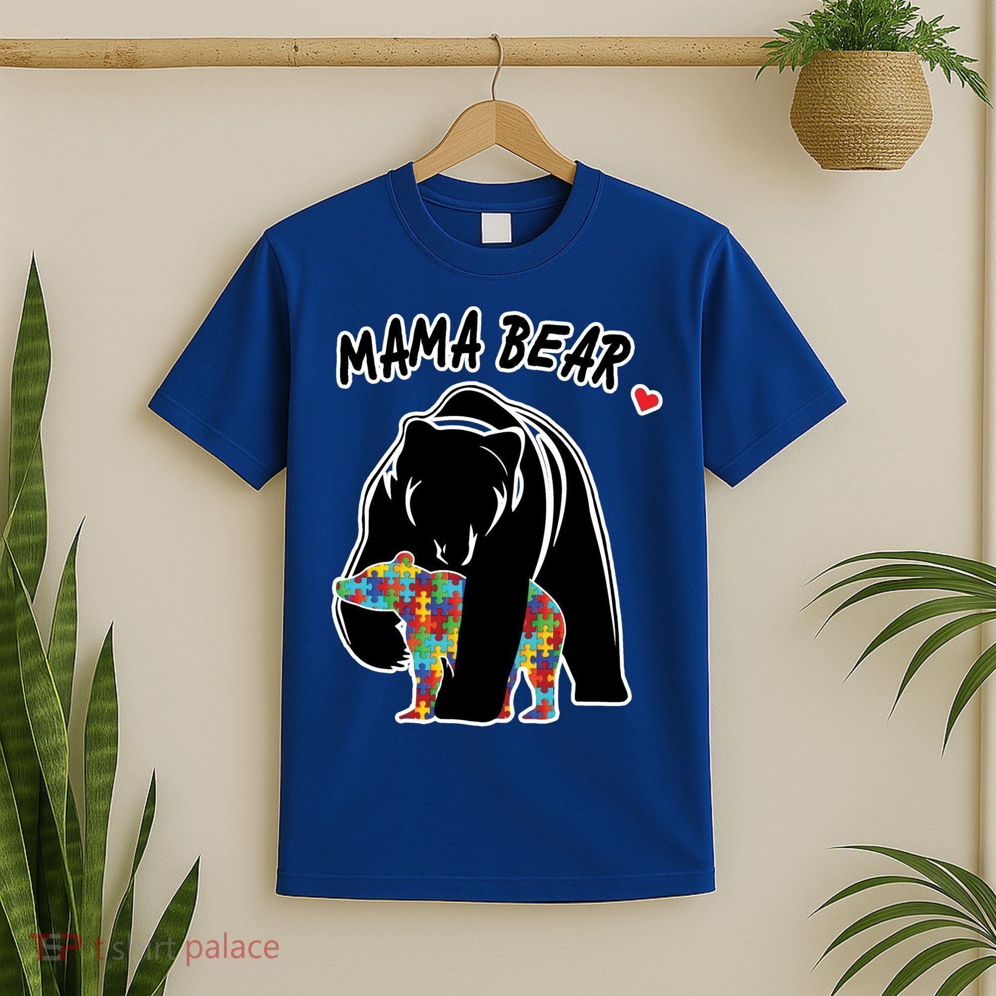 Autism Awareness Moma Bear T-Shirt