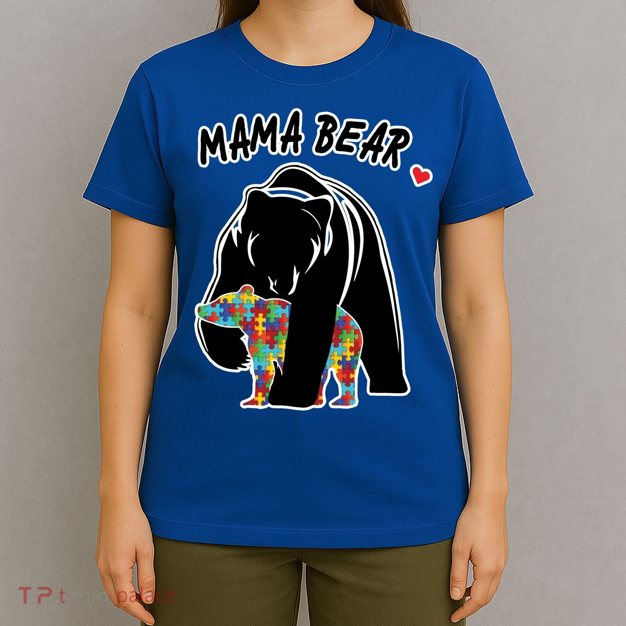 Autism Awareness Moma Bear T-Shirt