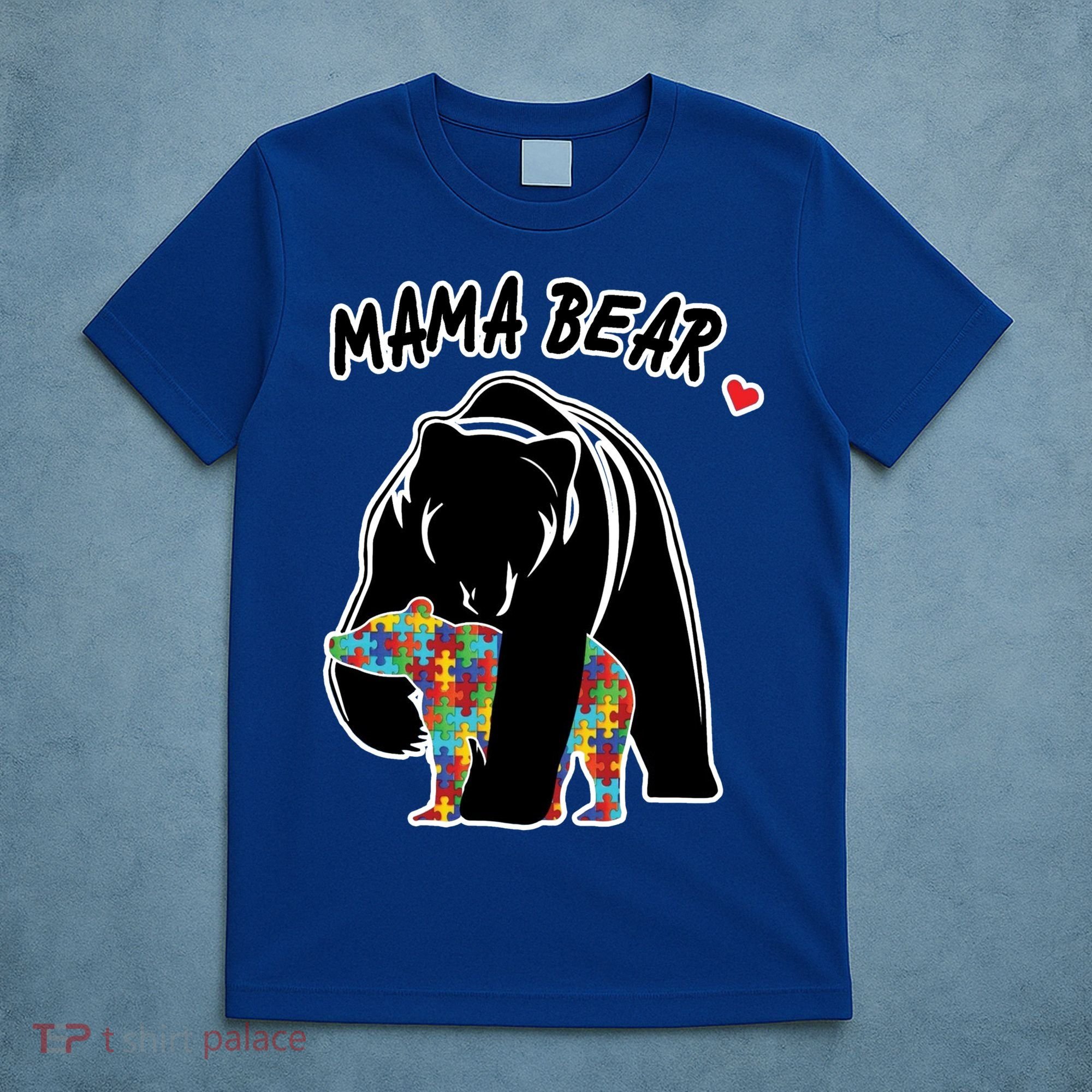 Autism Awareness Moma Bear T-Shirt