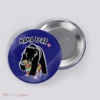 Autism Awareness Moma Bear Button thumb 0