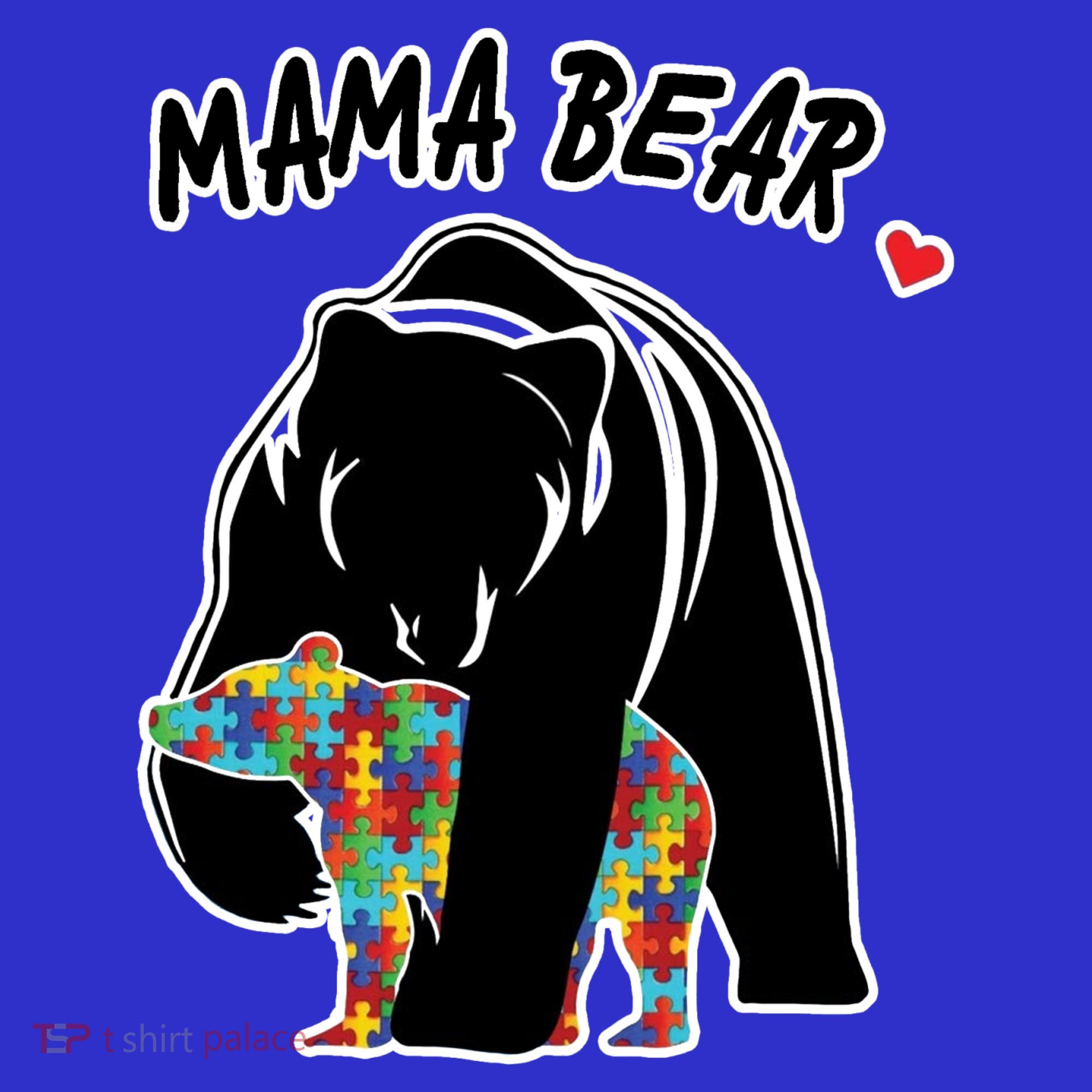 Autism Awareness Moma Bear Coaster