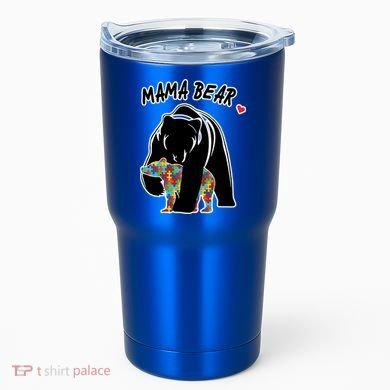 Autism Awareness Moma Bear Tumbler