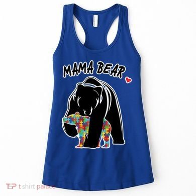 Autism Awareness Moma Bear Women's Tank Top