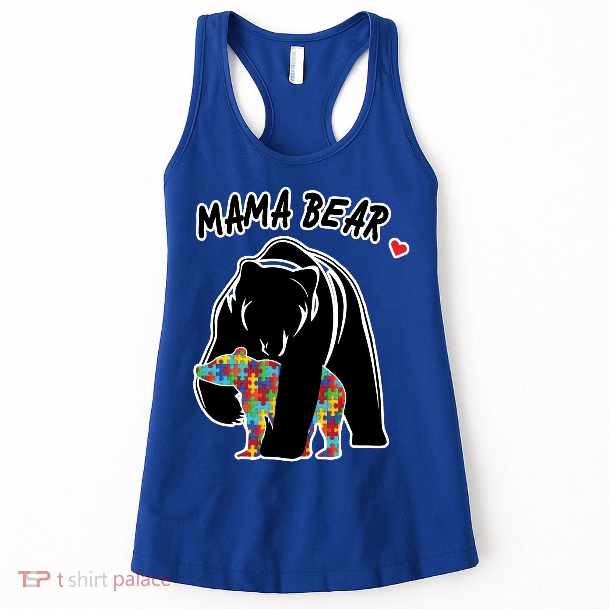 Autism Awareness Moma Bear Women's Tank Top
