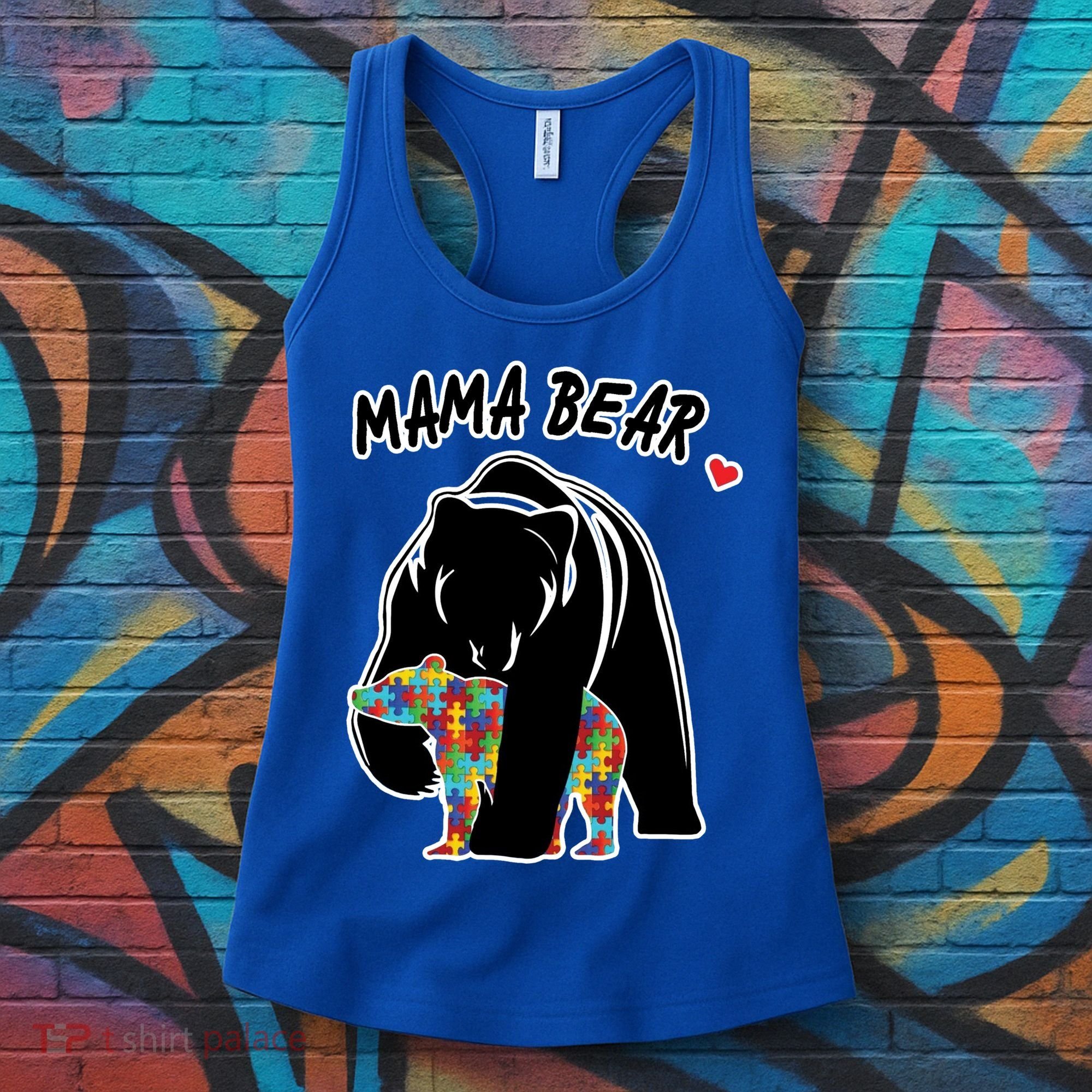 Autism Awareness Moma Bear Women's Tank Top