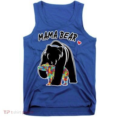 Autism Awareness Moma Bear Tank Top